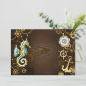 木製の背景(メカニカルシーホース付き) 案内状 (スタンド正面)