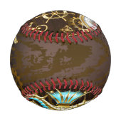 木製の背景（メカニカルシーホース付き） 野球ボール (裏面)