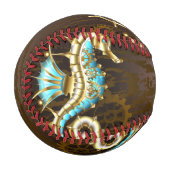 木製の背景（メカニカルシーホース付き） 野球ボール (正面左)