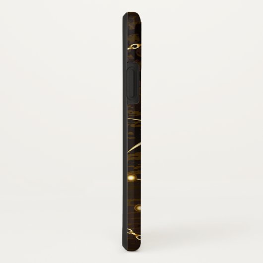 木製の背景(メカニカルシーホース付き) Case-Mate iPhoneケース (裏面/右)