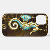 木製の背景（メカニカルシーホース付き） Case-Mate iPhoneケース (裏面 (横))