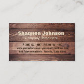 木製の背景 名刺 (裏面)