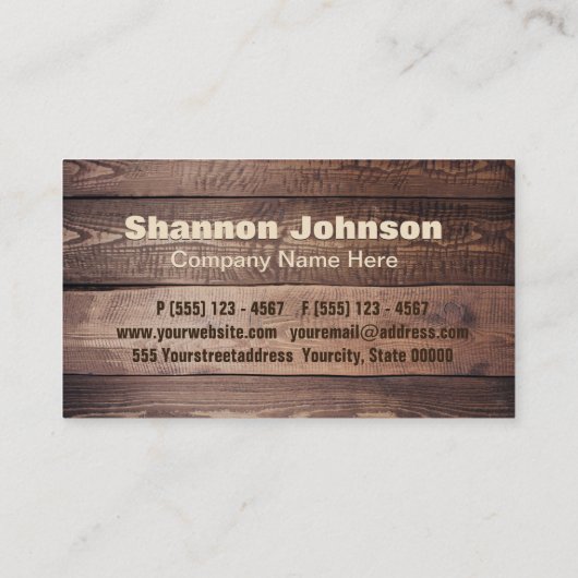 木製の背景 名刺 (裏面)