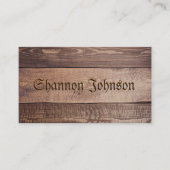 木製の背景 名刺 (正面)