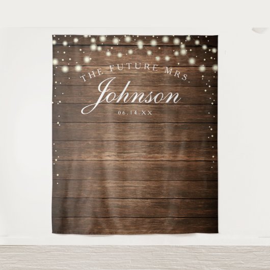 木製の背景 - 花嫁の写真撮影用背景 タペストリー (正面)