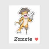 木製の脚とフックの手で海賊としてタイガー シール (シート)