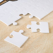 木製の脚とフックの手で海賊としてタイガー ジグソーパズル (側面)