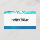 木製の船輪 |ボート |魚と竿 名刺 (裏面)