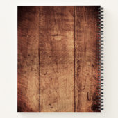 木製の茶色と金の工具の家の修繕ビジネス ノートブック (裏面)