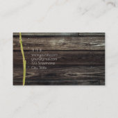 木製の蘭をテーマにしたインテリアデザイナー 名刺 (裏面)