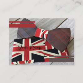 木製の蝶ネクタイの名刺 名刺