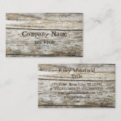 木製の質によって切り分けられる文字の効果 名刺 (正面/裏面)