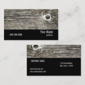 木製の質の名刺 名刺 (正面/裏面)