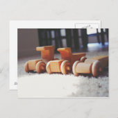 木製の車 ポストカード (正面/裏面)