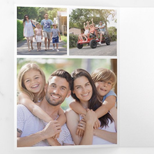 木製の雪の結晶のクリスマスカード　メリークリスマス 三つ折りクリスマスカード (内部最初)