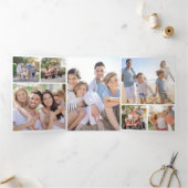 木製の雪の結晶のクリスマスカード　メリークリスマス 三つ折りクリスマスカード (内部)