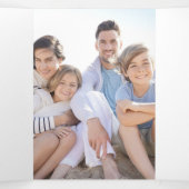 木製の雪の結晶のクリスマスカード　メリークリスマス 三つ折りクリスマスカード (内部中)