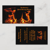 木製の非常に熱いストーブの名刺 名刺 (正面/裏面)