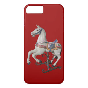 木製の馬アンティーク回転木馬赤いiPhoneケース iPhone 8 Plus/7 Plusケース