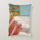 木製の黄色いバー アクセントクッション (裏面(縦))