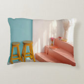 木製の黄色いバー アクセントクッション (裏面)