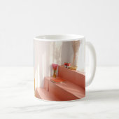 木製の黄色いバー コーヒーマグカップ (正面右)