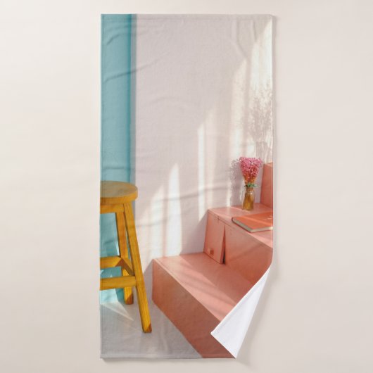 木製の黄色いバー バスタオル (バスタオル)