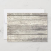 木製の「I Do」 BBQ リハーサルディナー招待状 招待状 (裏面)