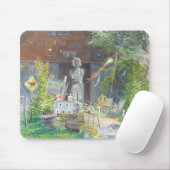 木製のBullのアンティークのマウスパッド マウスパッド (マウス)