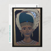 木製はがき上のEGPTIAN QUEEN ポストカード (正面/裏面)