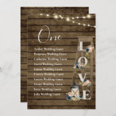 木製はしごフローラテーブル1枚シーティングカード (正面/裏面)