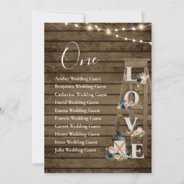 木製はしごフローラテーブル1枚シーティングカード