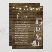 木製はしごフローラテーブル1枚シーティングカード (正面/裏面)