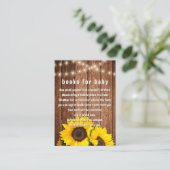 木製ひまわり素朴ライト予約リクエスト エンクロージャーカード (スタンド正面)