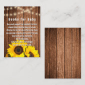 木製ひまわり素朴ライト予約リクエスト エンクロージャーカード (正面/裏面)