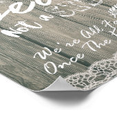 木製ひまわり　席を選んで、陣営ではない　結婚式看板 ポスター (角)