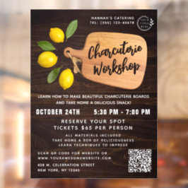 木製まな板オレンジ料理スクリプトの窓ステッカー ウィンドウサイン