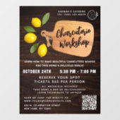 木製まな板オレンジ料理スクリプト ウィンドウサイン (シート)