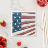 木製アメリカ国旗 スタンダードカクテルナプキン (インサイチュ)