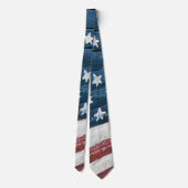 木製アメリカ国旗 ネクタイ (裏面)