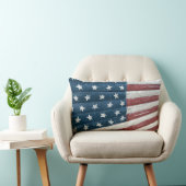 木製アメリカ国旗 ランバークッション (椅子)
