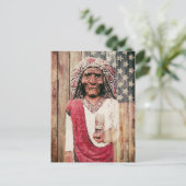 木製アンティークシガーストアインディアン ポストカード (スタンド正面)