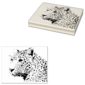 木製アートスタンプ – Leopard ラバースタンプ (押印)