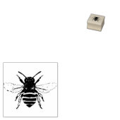 木製アートスタンプ – The Honeybee Jar Image Logo ラバースタンプ (押印)