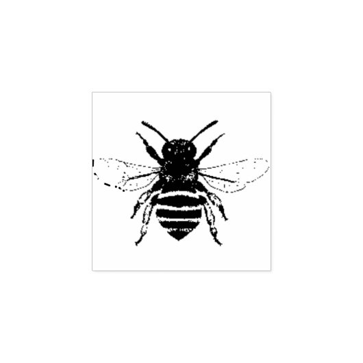 木製アートスタンプ – The Honeybee Jar Image Logo ラバースタンプ (インプリント)