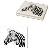 木製アートスタンプ – Zebra ラバースタンプ (押印)
