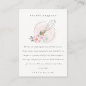 木製ウィスクフローラレシピ要求ブライダルシャワー エンクロージャーカード (正面)