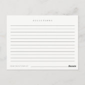 木製ウィスクフローラレシピ要求ブライダルシャワー ポストカード (裏面)