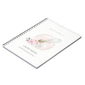 木製ウィスク赤面水彩フローラシェフレシピ ノートブック (左側)