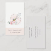 木製ウィスク赤面水彩フローラシェフロゴ 名刺 (正面/裏面)